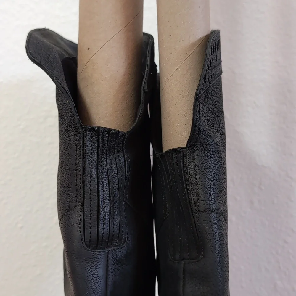 Vince Camuto Karinda Black Matte Leather Over-the-Knee Boots Women's Size 9